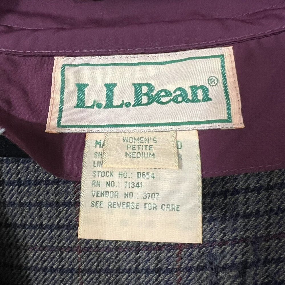 L.L. Bean Women's Long Trench Coat in Plum - Picture 6 of 13